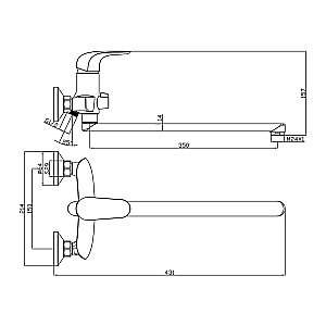 Смеситель для ванны Olive's Castilla 07221CS купить в интернет-магазине сантехники Sanbest