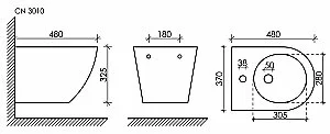 Биде подвесное Ceramica Nova FORMA CN3010 купить в интернет-магазине Sanbest