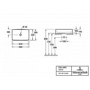 Раковина Villeroy&Boch Collaro 4A2056R1 альпийский белый купить в интернет-магазине Sanbest