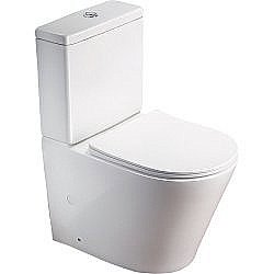 Унитаз напольный SantiLine SL-5014 безободковый, с бачком, с крышкой микролифт, белый купить в интернет-магазине Sanbest