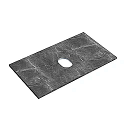 Столешница Sancos 80 TT80A1  без отверстия под смеситель, черная для ванной в интернет-магазине сантехники Sanbest