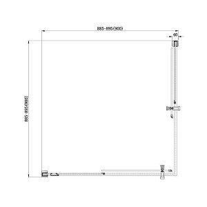 Душевой уголок Aquanet Delta Cube NPE1142 90x90 купить в интернет-магазине Sanbest