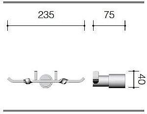 Крючок Schein VAN GOGH 051*4 купить в интернет-магазине сантехники Sanbest