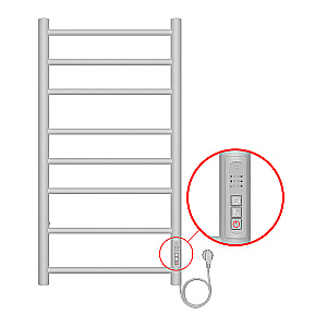 Полотенцесушитель электрический Azario PARMA П8 400х800 AZ10848W белый купить в интернет-магазине сантехники Sanbest