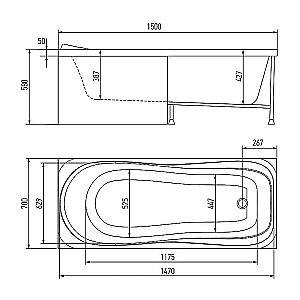 Ванна Alex Baitler Saima 150х70 купить в интернет-магазине Sanbest
