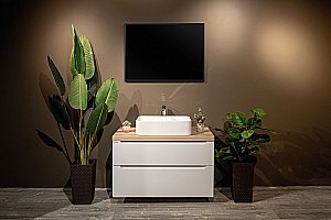 Зеркало с подсветкой ART&MAX Aversa AM-Ave-900-650-DS-F в ванную от интернет-магазине сантехники Sanbest