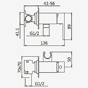 Гигиенический душ Boch Mann Resia CK-P07GR BM10414 серый матовый купить в интернет-магазине сантехники Sanbest
