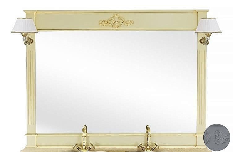 Зеркало Migliore Kantri 160 антрацитовое в ванную от интернет-магазине сантехники Sanbest