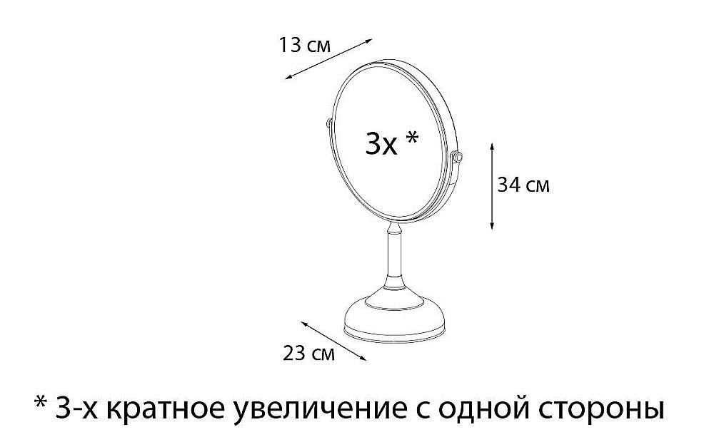 Зеркало косметическое FIXSEN Antik FX-61121A купить в интернет-магазине сантехники Sanbest