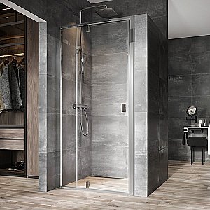 Душевая дверь Ravak Nexty NDOP2-120 стекло прозрачное/профиль блестящий купить в интернет-магазине Sanbest