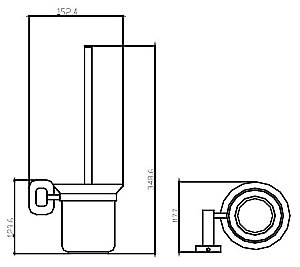 Ершик для туалета Kaiser KH-2046 хром купить в интернет-магазине сантехники Sanbest