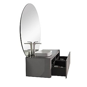 Тумба с раковиной Black&White Universal U915 140 серая для ванной в интернет-магазине Sanbest