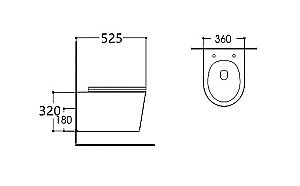 Унитаз подвесной Aquatek Вега AQ1905-00 белый, с крышкой микролифт, безободковый купить в интернет-магазине Sanbest