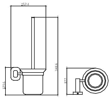 Ершик для туалета Kaiser KH-2046 хром купить в интернет-магазине сантехники Sanbest