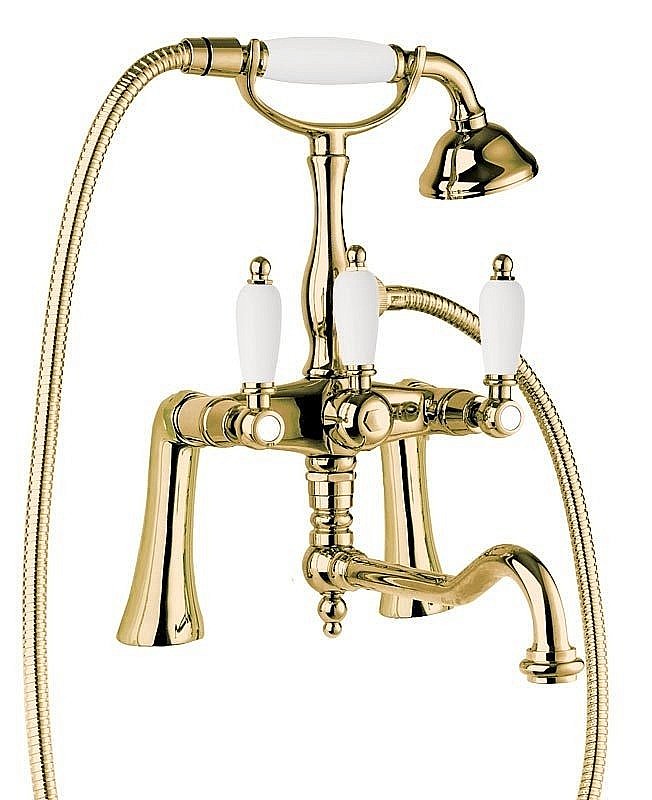 Смеситель для ванны Cezares FIRST-PBV2-03/24-Bi золото купить в интернет-магазине сантехники Sanbest