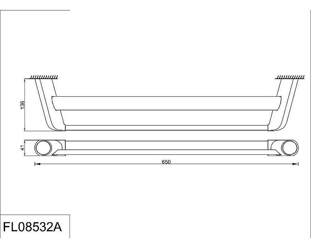 Полотенцедержатель Rush Flores FL08532A 65 cm купить в интернет-магазине сантехники Sanbest