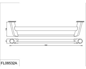 Полотенцедержатель Rush Flores FL08532A 65 cm купить в интернет-магазине сантехники Sanbest