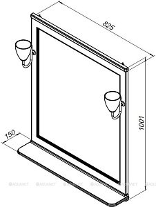 Зеркало Aquanet Валенса 85 белый в ванную от интернет-магазине сантехники Sanbest