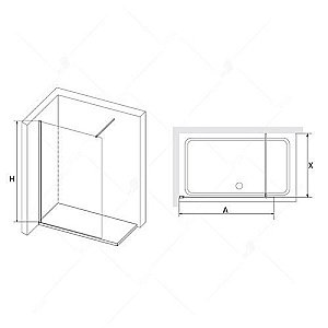 Душевое ограждение RGW Walk In WA-010B 120 прозрачное купить в интернет-магазине Sanbest