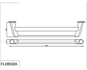 Полотенцедержатель Rush Flores FL08532A 65 cm купить в интернет-магазине сантехники Sanbest