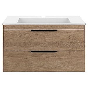 Тумба с раковиной Vincea Chiara 2D 800 N.Oak для ванной в интернет-магазине Sanbest
