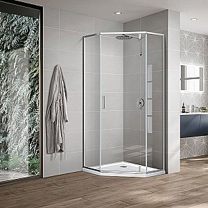 Душевой уголок Vincea Slim-U VSP-2SU900CL 90x90 стекло прозрачное/профиль хром купить в интернет-магазине Sanbest