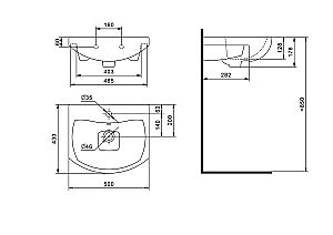 Раковина Santek Балтика 50 1.WH50.1.701 белая купить в интернет-магазине Sanbest