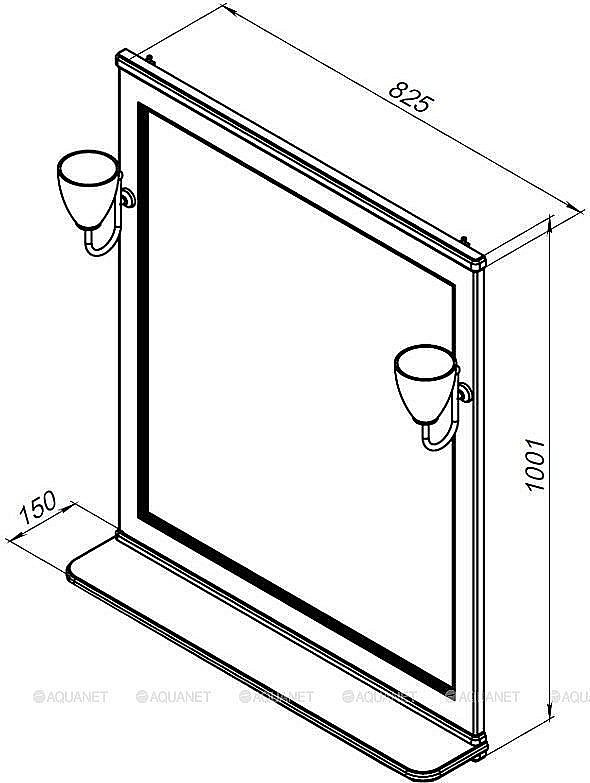 Зеркало Aquanet Валенса 85 белый в ванную от интернет-магазине сантехники Sanbest