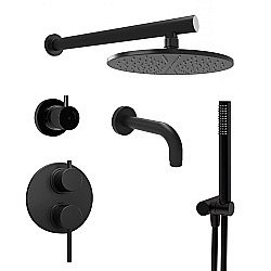 Душевая система PAINI Cox 78PZSET36911SHBATH черная матовая купить в интернет-магазине сантехники Sanbest