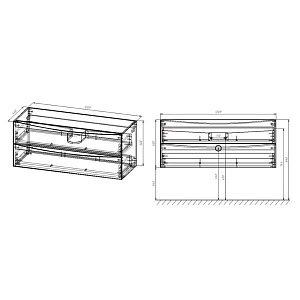 Тумба с раковиной Vincea Mia 1200 R.Wood для ванной в интернет-магазине Sanbest