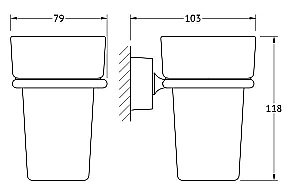 Держатель со стаканом FBS Nostalgy NOS 006 купить в интернет-магазине сантехники Sanbest