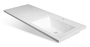 Тумба с раковиной Misty Байкал - 55 Э-Бай06055-022Я (Раковина Эстет Даллас 120) белая для ванной в интернет-магазине Sanbest