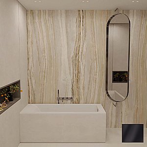 Ванна из искусственного камня Veconi Solita Slim SLTSLIM18080BM 180х80 черная матовая купить в интернет-магазине Sanbest