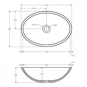 Раковина накладная прозрачная ABBER Kristall AT2802Saphir синяя купить в интернет-магазине Sanbest