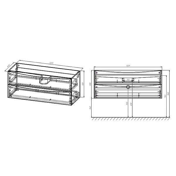 Тумба с раковиной Vincea Mia 1200 R.Wood для ванной в интернет-магазине Sanbest