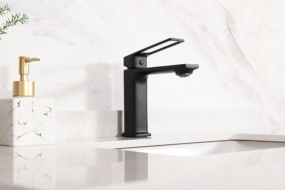 Смеситель для раковины GID Niagara L057BMK черный матовый купить в интернет-магазине сантехники Sanbest