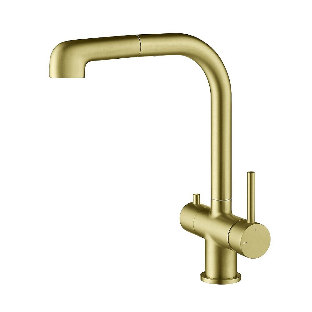 Смеситель для кухни Timo SAONA 2346/17FL золото матовое купить в интернет-магазине сантехники Sanbest