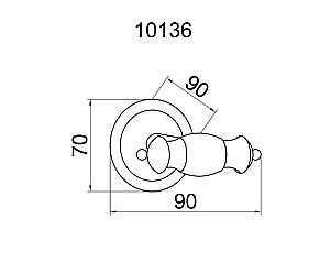 Крючок Boheme Vogue Nero 10186 купить в интернет-магазине сантехники Sanbest