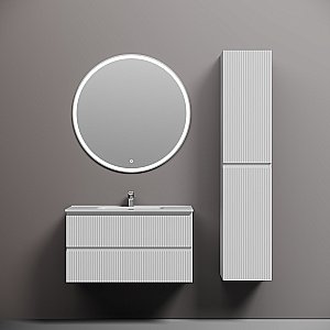 Тумба с раковиной Sancos Snob R 90 SNR90W белая матовая для ванной в интернет-магазине Sanbest