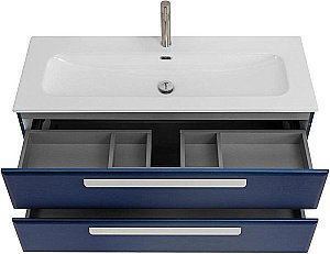 Тумба с раковиной Cezares ECO-CER-N 120 ECO-CER-N-1200-2C-SO-SPF-P сапфир для ванной в интернет-магазине Sanbest