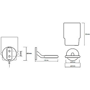 Стакан для зубных щеток Bemeta Nox 102410010 черный матовый купить в интернет-магазине сантехники Sanbest