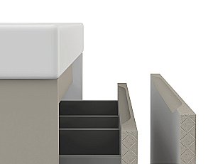 Мебель для ванной Cersanit GRANDE 60 бежевая для ванной в интернет-магазине Sanbest