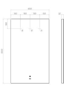 Зеркало VIGO Quadro Classic z.QUA.60 в ванную от интернет-магазине сантехники Sanbest