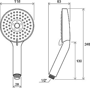 Душевая лейка Ravak 953.00 купить в интернет-магазине сантехники Sanbest