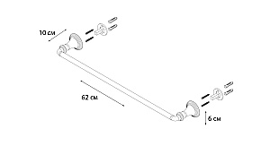 Полотенцедержатель FIXSEN BEST FX-71601A купить в интернет-магазине сантехники Sanbest