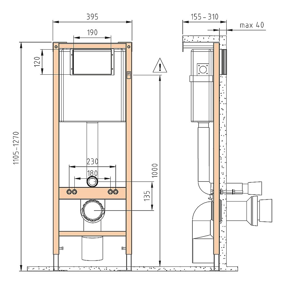 Инсталляция для унитаза Cersanit VECTOR купить в интернет-магазине сантехники Sanbest