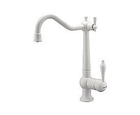 Смеситель для кухни Paulmark Retro Re213226-WH белый матовый купить в интернет-магазине сантехники Sanbest