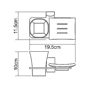 Держатель со стаканом и мыльницей WasserKRAFT Leine K-5026 купить в интернет-магазине сантехники Sanbest