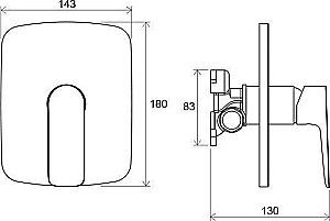 Встраиваемый смеситель Ravak Classic CL.065.00 R-box купить в интернет-магазине сантехники Sanbest