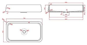Раковина накладная Montebianco LORETO DUE 13212 белая матовая купить в интернет-магазине Sanbest